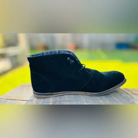 Lucky Brand Garboh Women’s Black  Suede Leather Lace-Up Chukka Booties. Size 5 - Picture 4 of 8